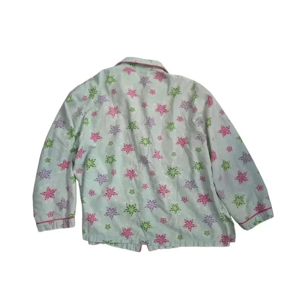 Vintage Christmas Flannel Snowflake Cozy Festive Women's Size XL Pajama Set - Picture 5 of 7